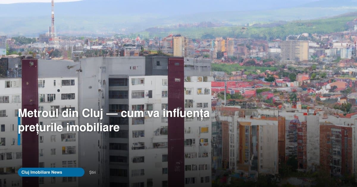 Metrou Cluj preturi imobiliare: ce se schimbă în oraș