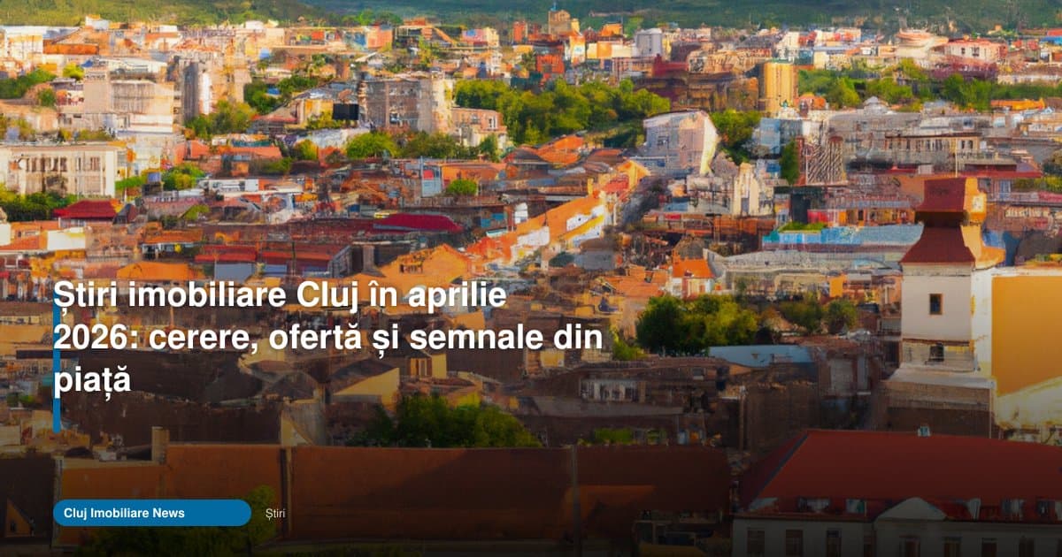 Stiri imobiliare Cluj în aprilie 2026: cerere și ofertă
